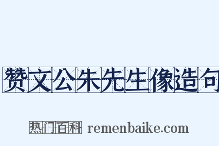 赞文公朱先生像造句是什么意思的图片